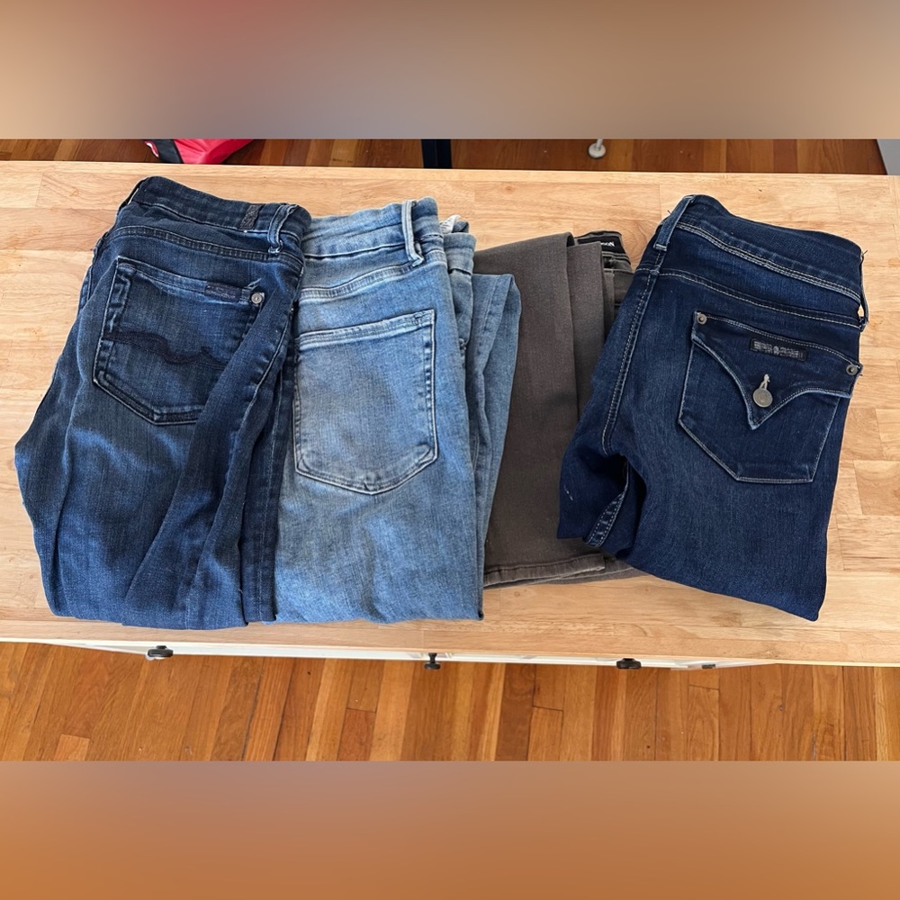 Set of 4 Jeans (Hudson, Good American, 7 for Mankind)